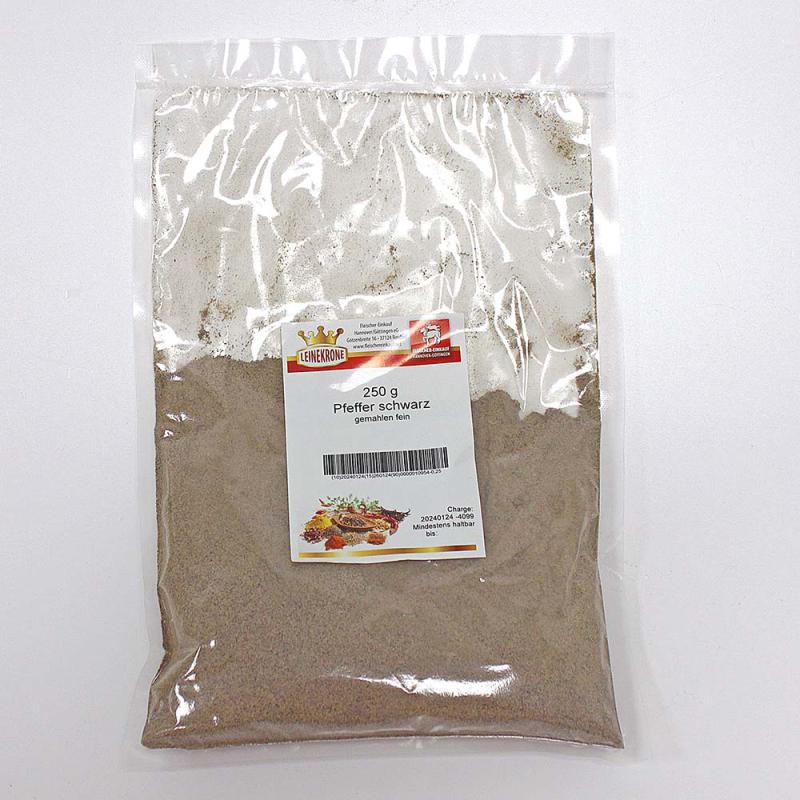 Pfeffer schwarz fein verpackt 250 g